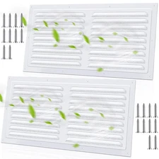 2-Piece 14x6-Inch Aluminum Gable Vents Attic Vents Metal Gable Wall Shed