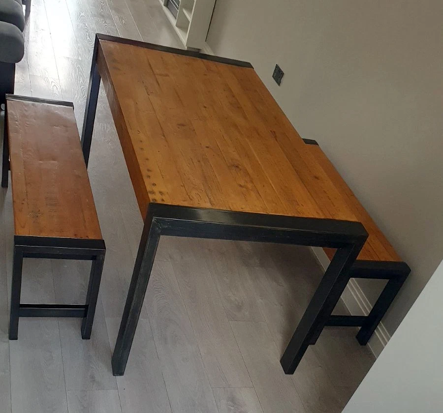 NEXT HOME Hudson dining table and bench set - Image 4 of 4