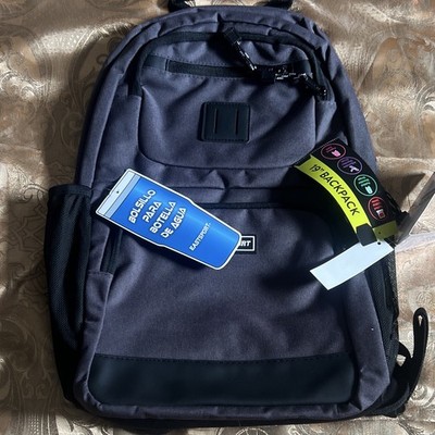 Eastsport Gray Solid Backpack Zip Closure Outer Pockets Unisex Travel Casual