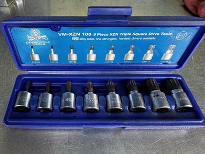 Cornwell Tools VM-XZN100 - 3/8'' Drive 8 Pc Triple Square Drive Socket Set W/ Box