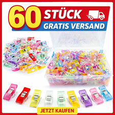 Mini Stoffklammern 60 St. Nähclips Nähklamm...