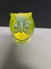 Fenton Topaz Opal Vaseline Owl. In excellent condition.
