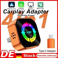 Wireless CarPlay Adapter 4in1 AirPlay MirrorLink Navi Musik Auto iOS Android