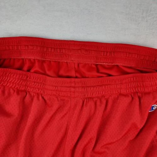 Champion Basketball Shorts Mens Large 35" Elastic Waist Red White Trim Gym - Picture 5 of 9