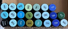 Lot Of 23 - Spectrum Noir Markers Blues, Teals, Greens