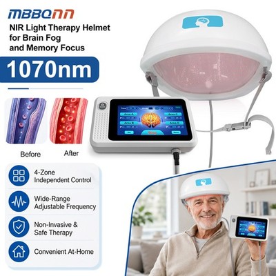 Infrared Light Therapy Helmet 1070nm 448 LEDs Brain Recovery Cognitive Support