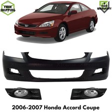 Front Bumper Cover Primed Fog Lights Kit For 2006-2007 Honda Accord Coupe Front Bumper Cover Primed Fog Lights Kit For 2006-2007 Honda Accord Coupe