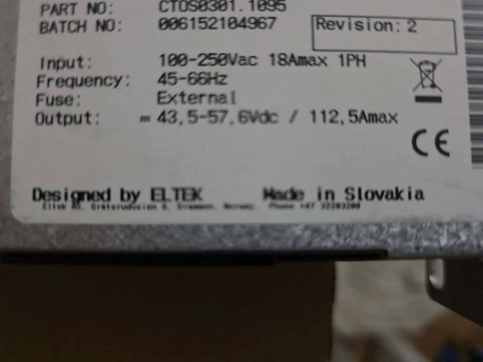 Eltek FlatPack 1U (for 3 Rect) W/ 2 Rectifiers W/Controller+web - Image 4 of 4