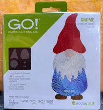 Accuquilt Go! Gnome Fabric Cutting Die 55210 -NEW