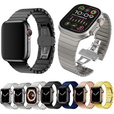 Steel Metal Band for Apple Watch Strap 42 46 44 45 40 41mm Ultra 49mm Wristbands