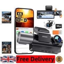 Image of High-Definition 4K Dash Cam with Wi-Fi, Night Vision & 24-Hour Parking Monitor