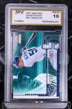 2001 Upper Deck RC Ichiro Suzuki Tribute to 51 #I21 Mint Grading Gem MT 10