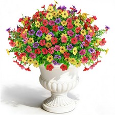Der Rose 12 Bundles Artificial Flowers for Outdoors 5" x 4" x 5", Multi-color