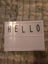 Cinema Light Box Message Board Two Rows With Letters Battery Powered Tested