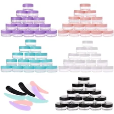 Refillable Cosmetic Sample Jars - 100 Pack 10g 0.35oz Multi Color Small Trave...
