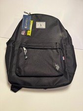Image of US Polo Assn 18 Inch Black Backpack With Padded Straps Laptop Sleeve Adjustable