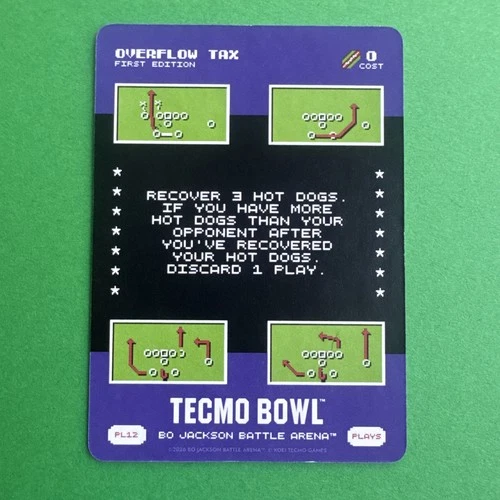 Overflow Tax Bo Jackson Battle Arena Tecmo Bowl SSP Plays Card #PL12 🔥