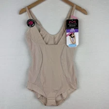 Maidenform Open Bust Body Shaper Size Large L Beige Firm Shapes Style DM5004 NWT