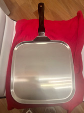 Stainless Steel Square Griddle Pan Made in America Long Handle Flat Bottom