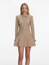 Self-Portrait Womens Autumn Winter New Temperament Knitted Dress Short Skirt