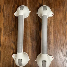 Bath & Shower Grab Bars Set of 2 With Indicator 2 Pack (16.5in) Suction Safety