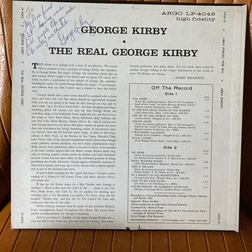 REAL GEORGE KIRBY SINGS AUTOGRAPH PROMO FIRST PRESS VINYL LP RECORD ALBUM SIGNED - Picture 2 of 8