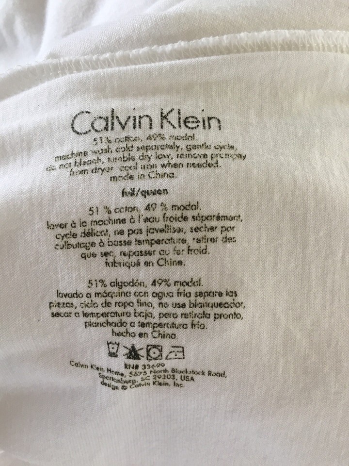 Calvin Klein Modern Queen Size White Duvet Cover eBay