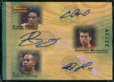 2007 Topps Trademark Moves Ink Triple /39 CHRIS BOSH / BARGNANI / FORD TTI-BBF