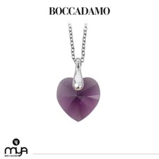 Collana Mya Boccadamo in Acciaio Ciondolo Cuore con Ametista AG/GR21