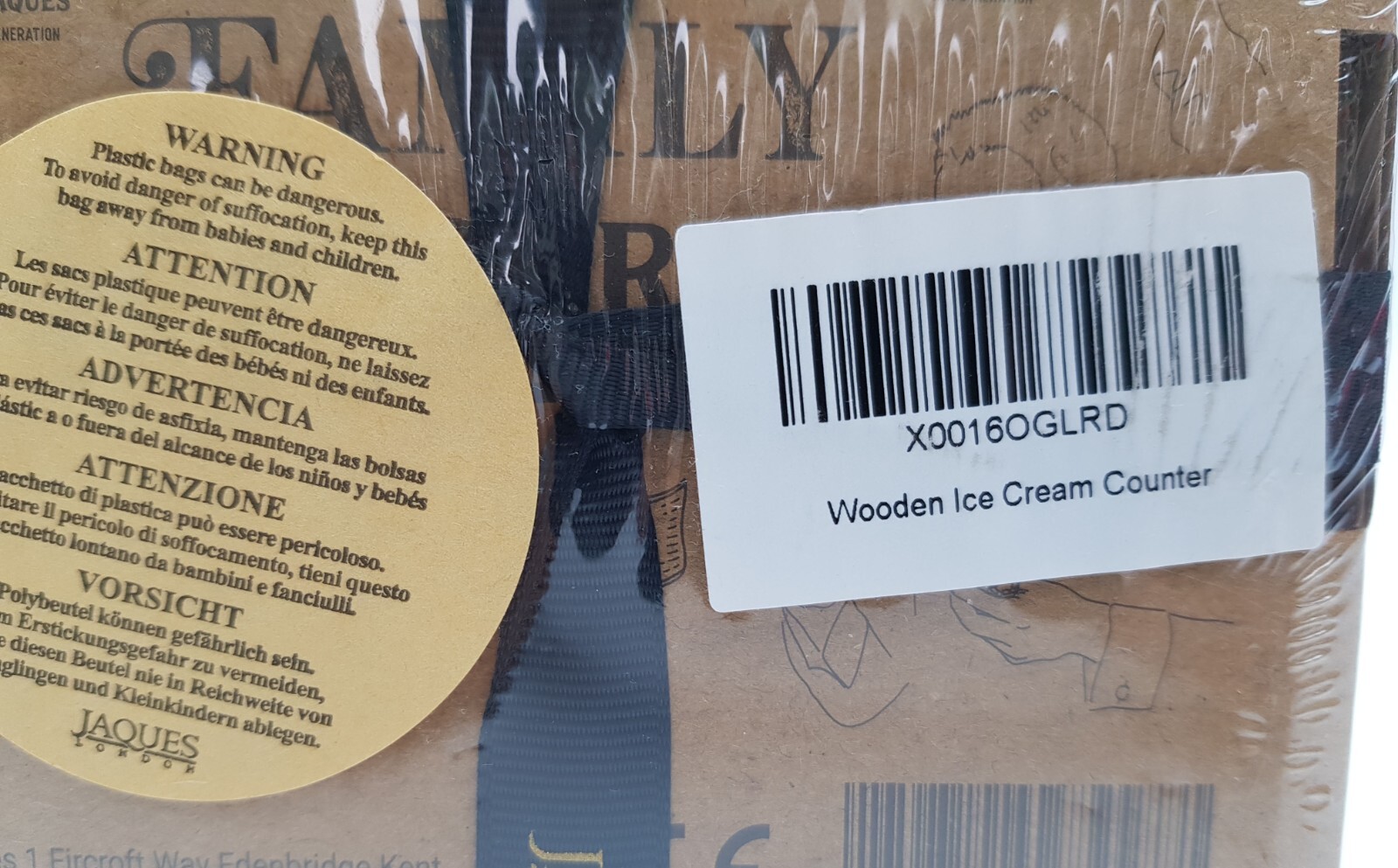 Jaques Of London Wooden Ice Cream Counter Game Wood Kids Play Food