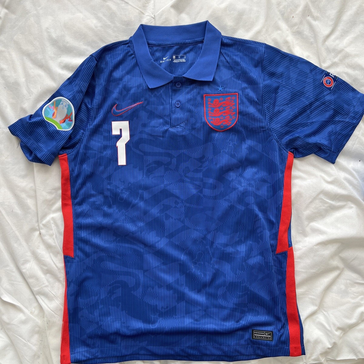 Grealish #7 England Away Football Shirt Jersey 20-22 Nike Grealish #7 England Away Football Shirt Jersey 20-22 Nike