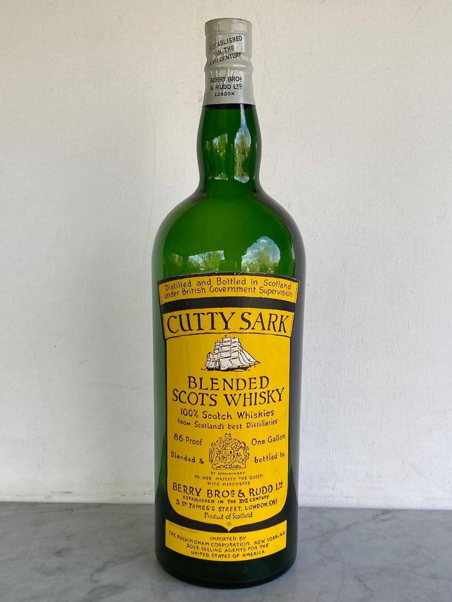 Large Vintage CUTTY SARK Empty Whiskey Bottle. Unopened Store