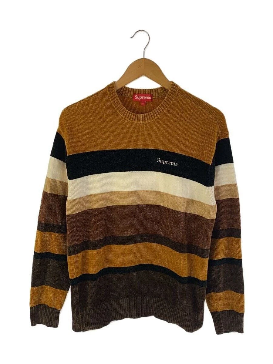 Pull tricot Supreme (épais S polyester bordure marron occasion