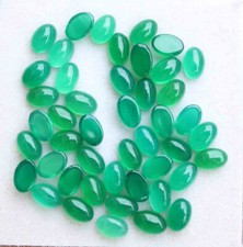 19.70 Ct WHOLESALE NATURAL GREEN ONYX CABOCHON OVAL SHAPE LOOSE GEMSTONE