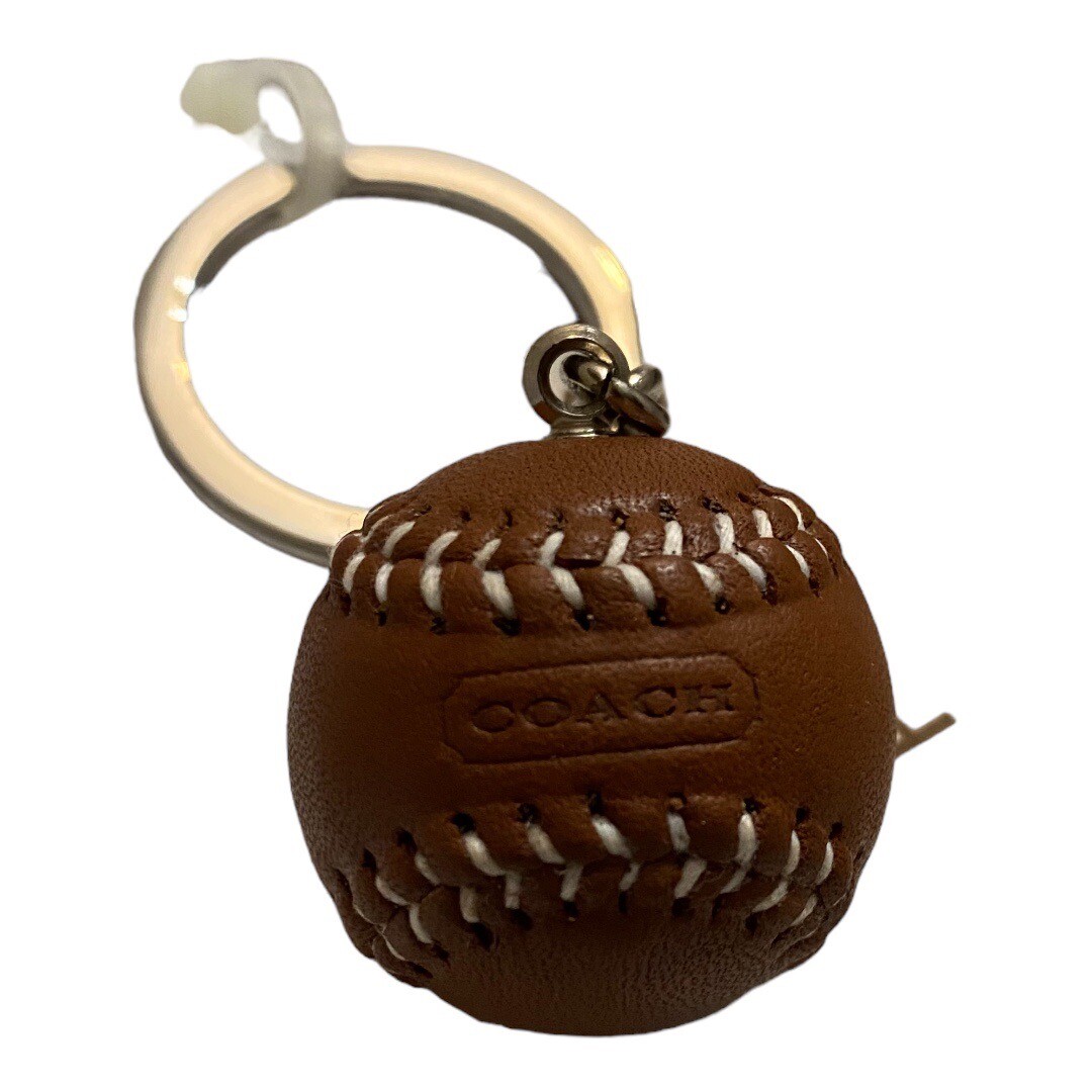 Coach Baseball Keychain Fob CharmReal Leather W Booklet New In Box eBay