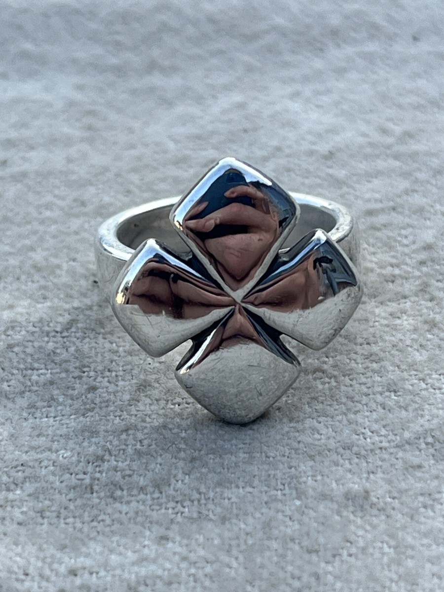 JAMES AVERY RETIRED COPTIC CROSS RING HEAVY REFLECTIVE SMOOTH SIZE