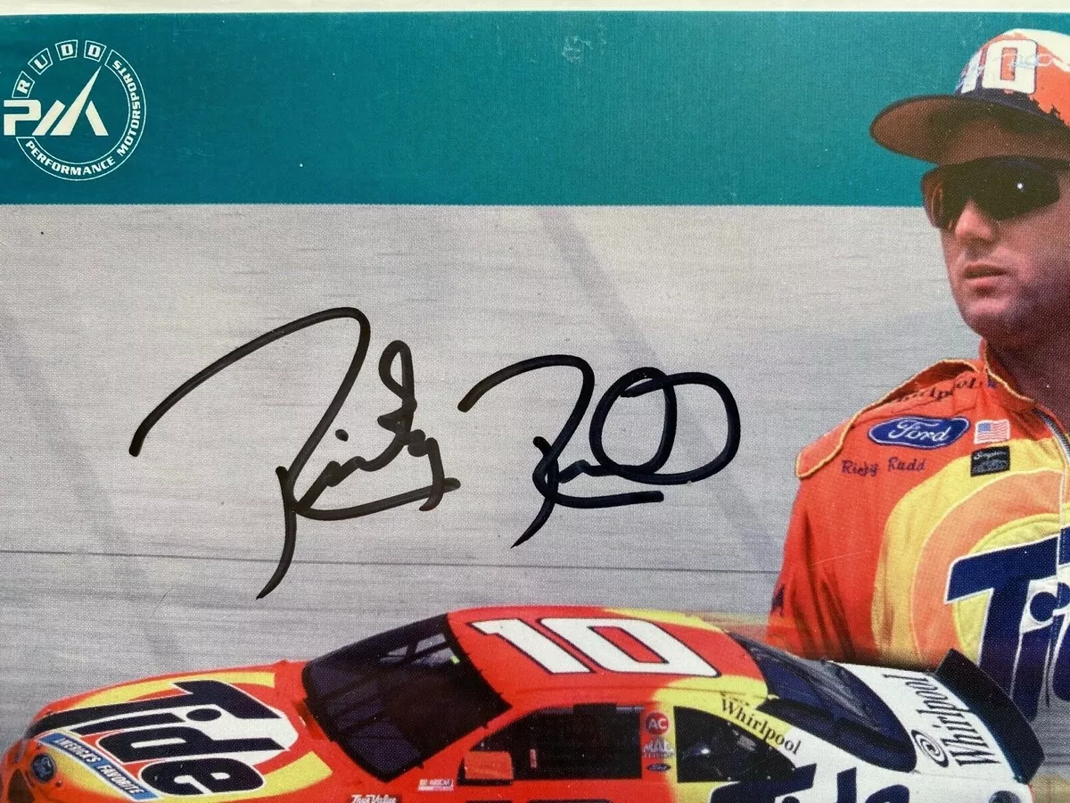 Ricky Rudd #10 Tide Ford Autographed Signed 5 1/2 x 8 Photo NASCAR W / COA  | eBay