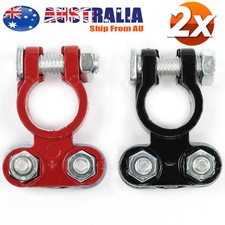 2pc Battery Terminal Connector Top Post Positive Negative Heavy Duty Universal .