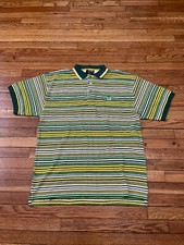 Mecca Apparel Mens Striped Polo Shirt Size Large Short Sleeve NWT 38