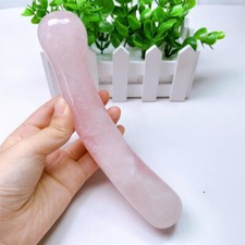 18cm Large Size Natural Rose Quartz Crystal Yoni Massage Stick Reiki Gemstone