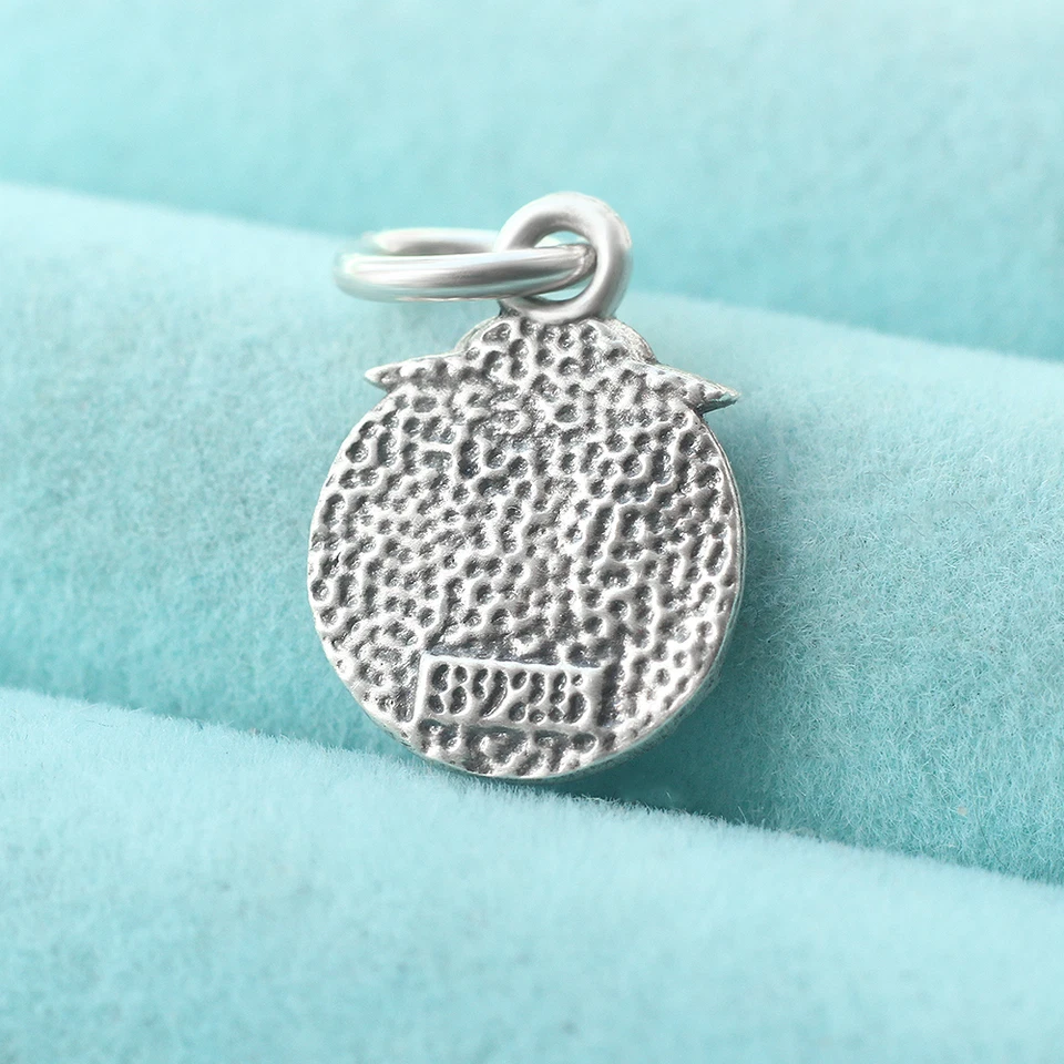 Dije colgante OVNI espacio alienígena en plata de ley 925 platillo volador noche de luna Foto 4 de 4