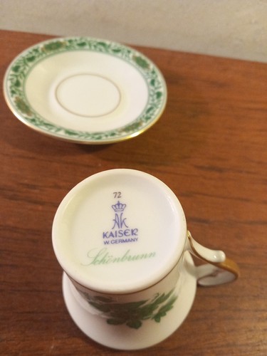Deutscher Kaiser kleine Demitasse Tasse und Untertasse, SCHONBRUNN - Bild 7 von 8