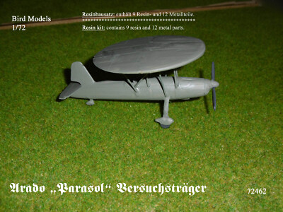 Arado Ar 76 ''Parasol'' Versuchsträger   1/72 Bird Models Resinbausatz / resin kit