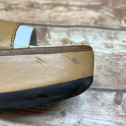 Enzo Angiolini Slide Wedge Sandals Open Toe Wide Strap Women's 6.5 Mellan - Picture 3 of 13