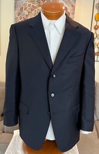 Ermenegildo Zegna Dual Vent 3 Btn Blue Blazer Sz 42 R MINT 