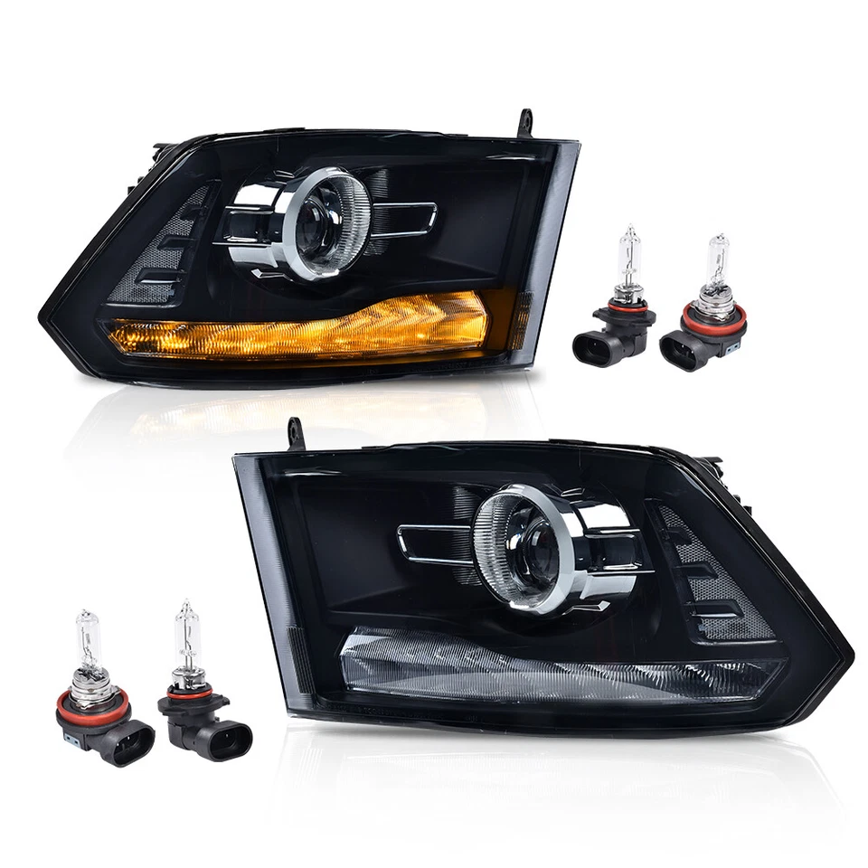 Faros proyectores de humo aptos para Dodge Ram 1500 2500 3500 2009-2018 con LED DRL Foto 2 de 4