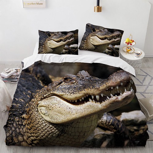 3D Animal Crocodile Series Digital Printed Bed Cover Pillowcase Bedding - Picture 4 of 31