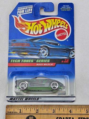 Buick Wildcat #745 1998 Hot Wheels negro radios Tech Tones serie #1 18811 - Imagen 9 de 12