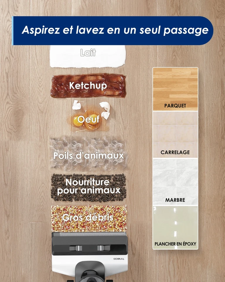 Tineco FLOOR ONE S5 Aspirateur et laveur sec et humide sans fil intelligent - Photo 2/4