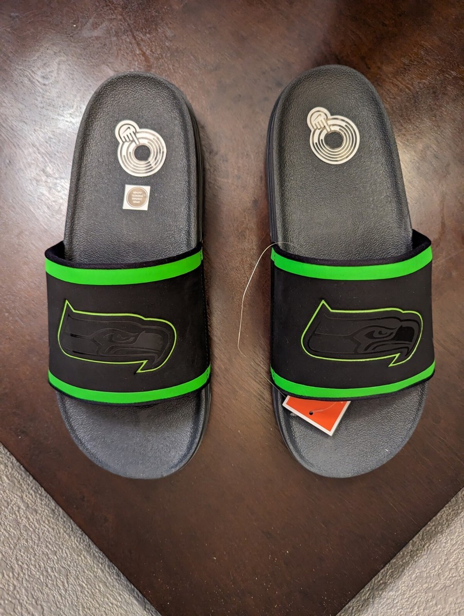NIKE BENASSI SOLARSOFT SEATTLE SEAHAWKS NFL SLIDES SOLAR SOFT SLIDE FLIP FLOP Nike Men main image 3